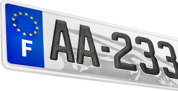 PLAQUE D’IMMATRICULATION PREMIUM NID-D'ABEILLES 100% HOMOLOGUÉE