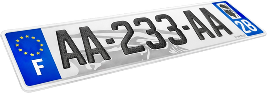 PLAQUE D’IMMATRICULATION PREMIUM NID-D'ABEILLES 100% HOMOLOGUÉE