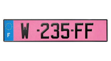 PLAQUE D'IMMATRICULATION W GARAGE 100% HOMOLOGUÉE (2026)