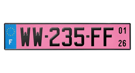 PLAQUE D'IMMATRICULATION WW 100% HOMOLOGUÉE (2026)