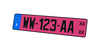 Plaque d'Immatriculation WW - Rose | Homologuée SIV
