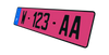 Plaque d'Immatriculation W Garage - Rose | Homologuée SIV