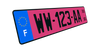 Plaque d'Immatriculation WW - Rose | Homologuée SIV